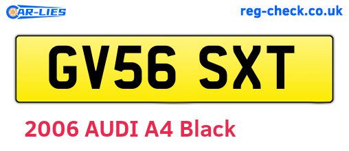 GV56SXT are the vehicle registration plates.