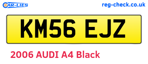 KM56EJZ are the vehicle registration plates.