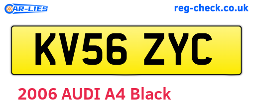 KV56ZYC are the vehicle registration plates.