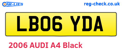 LB06YDA are the vehicle registration plates.