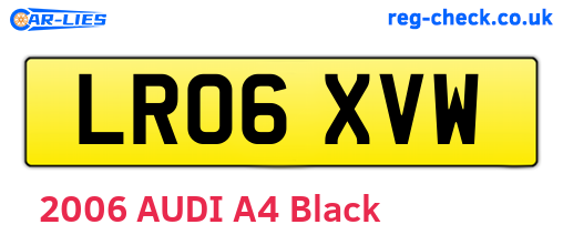 LR06XVW are the vehicle registration plates.