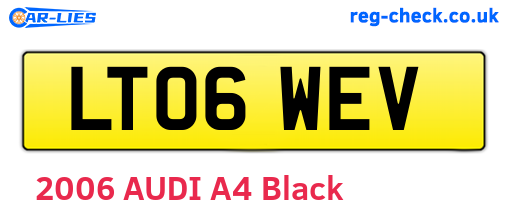 LT06WEV are the vehicle registration plates.