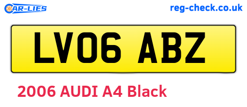 LV06ABZ are the vehicle registration plates.