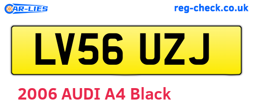 LV56UZJ are the vehicle registration plates.