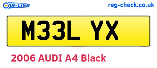 M33LYX are the vehicle registration plates.