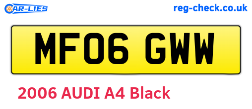 MF06GWW are the vehicle registration plates.
