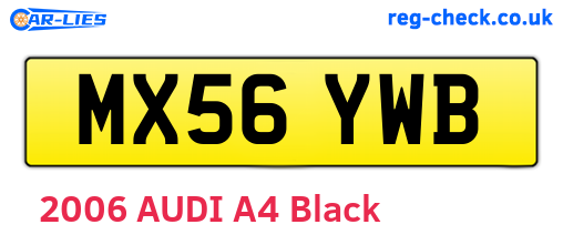 MX56YWB are the vehicle registration plates.