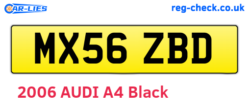 MX56ZBD are the vehicle registration plates.