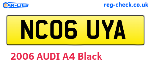 NC06UYA are the vehicle registration plates.