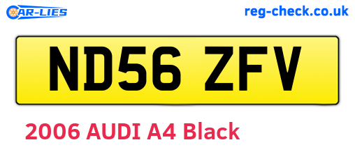 ND56ZFV are the vehicle registration plates.