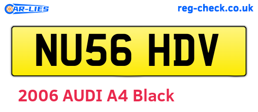 NU56HDV are the vehicle registration plates.