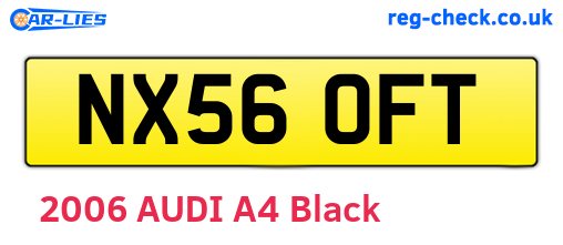 NX56OFT are the vehicle registration plates.