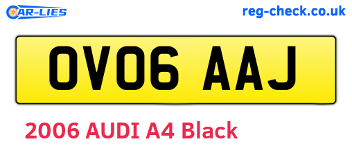 OV06AAJ are the vehicle registration plates.