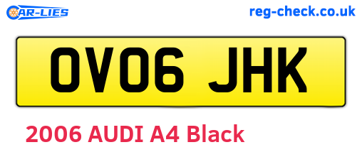OV06JHK are the vehicle registration plates.