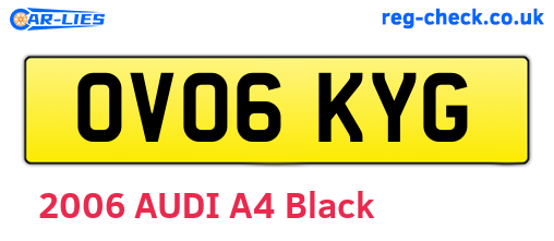 OV06KYG are the vehicle registration plates.