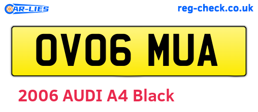 OV06MUA are the vehicle registration plates.