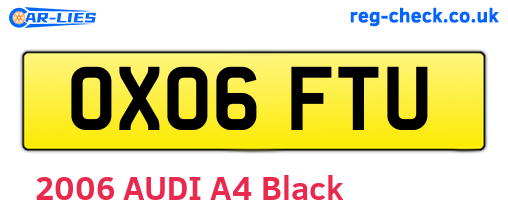 OX06FTU are the vehicle registration plates.