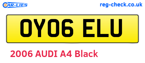 OY06ELU are the vehicle registration plates.