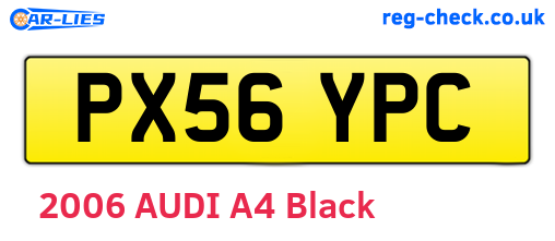 PX56YPC are the vehicle registration plates.