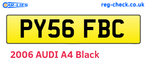 PY56FBC are the vehicle registration plates.