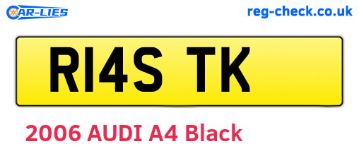 R14STK are the vehicle registration plates.