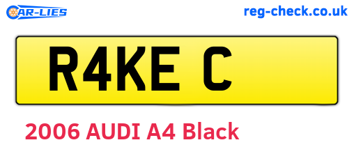 R4KEC are the vehicle registration plates.