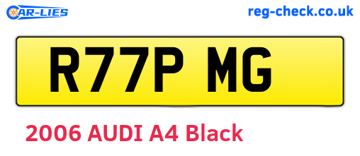 R77PMG are the vehicle registration plates.