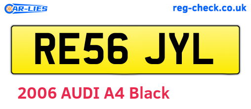 RE56JYL are the vehicle registration plates.