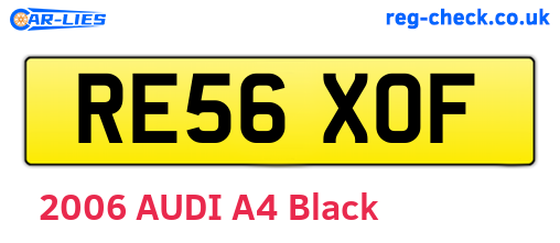 RE56XOF are the vehicle registration plates.
