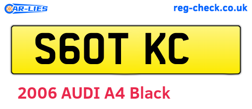 S60TKC are the vehicle registration plates.