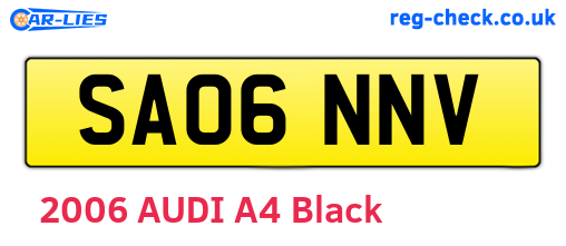 SA06NNV are the vehicle registration plates.