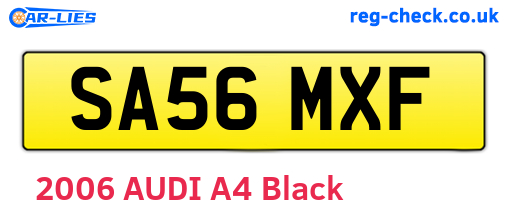 SA56MXF are the vehicle registration plates.