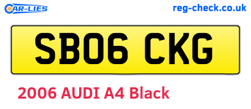 SB06CKG are the vehicle registration plates.
