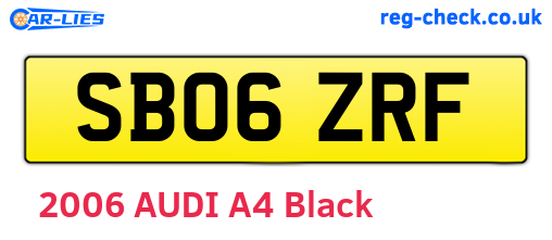 SB06ZRF are the vehicle registration plates.