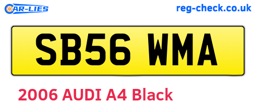 SB56WMA are the vehicle registration plates.