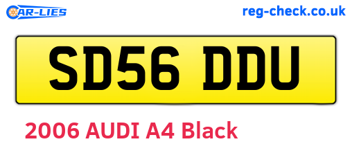 SD56DDU are the vehicle registration plates.