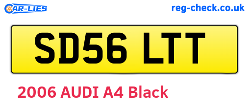 SD56LTT are the vehicle registration plates.