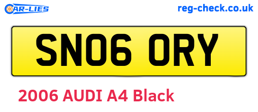SN06ORY are the vehicle registration plates.