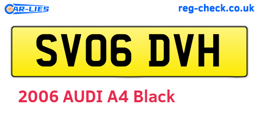SV06DVH are the vehicle registration plates.