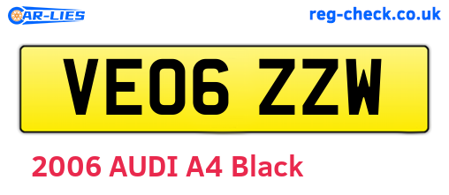 VE06ZZW are the vehicle registration plates.