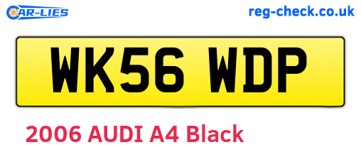 WK56WDP are the vehicle registration plates.