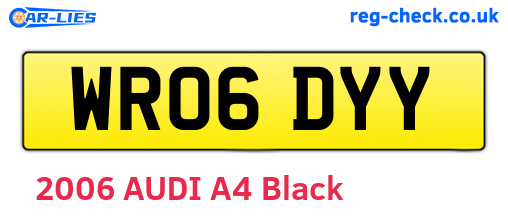 WR06DYY are the vehicle registration plates.