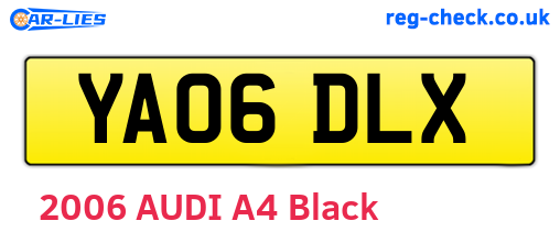 YA06DLX are the vehicle registration plates.