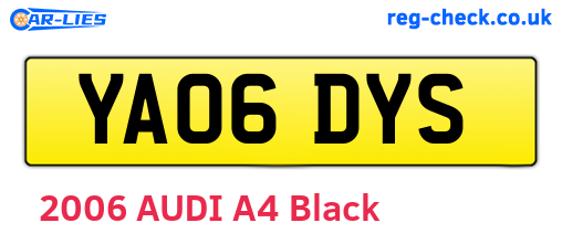 YA06DYS are the vehicle registration plates.