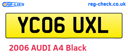 YC06UXL are the vehicle registration plates.