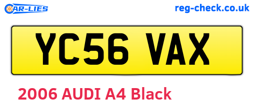 YC56VAX are the vehicle registration plates.