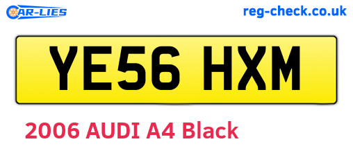 YE56HXM are the vehicle registration plates.