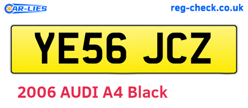 YE56JCZ are the vehicle registration plates.