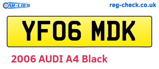 YF06MDK are the vehicle registration plates.