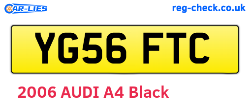 YG56FTC are the vehicle registration plates.